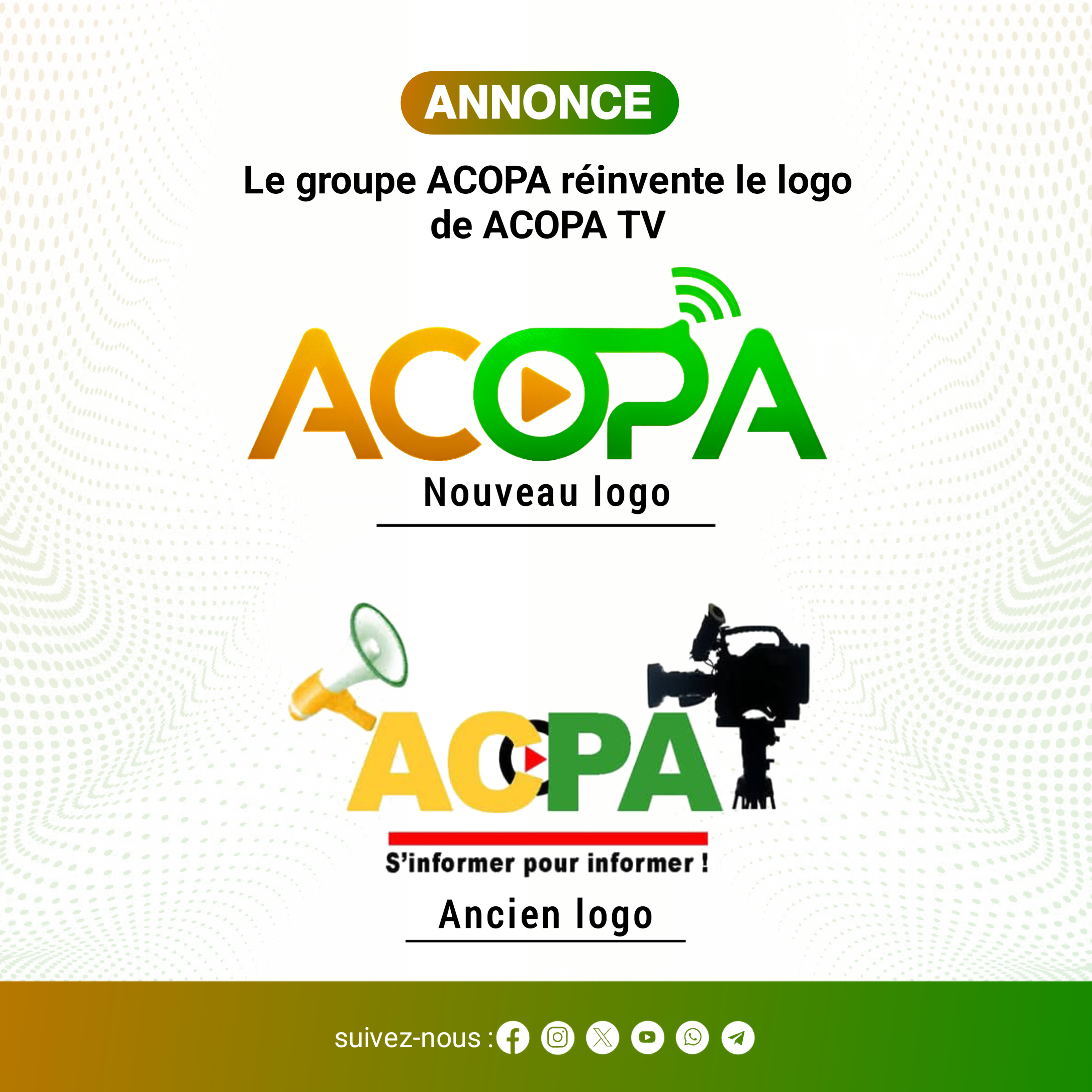 Le groupe ACOPA réinvente le logo de ACOPA TV.